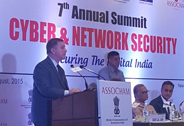 Ambassador Carmon delivering speech at ASSOCHAM DELHI